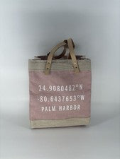 Bolso Apolis Global Citizen Original Market Bolso de Yute Rosa Palm Harbor Nuevo sin Etiquetas