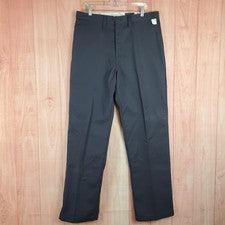 Pantalones Dickies LP812 Para Hombre Talla 36 UL Gris Poliéster Industrial Frente Plano Clásico