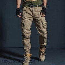 Nuevos Pantalones de Carga Tácticos de Camuflaje para Hombres Pantalones de Moda de Multi Bolsillo