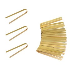 20 piezas pinzas de madera de bambú utensilios de cocina pinzas de bambú tostadas naturales 4860