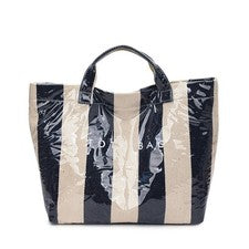 Bolso Shopper grande a rayas diseño transparente a rayas