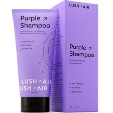 Champú púrpura L-U-S-H AIR 300 ml para cuidado del tono del cabello rubio gris blanqueado