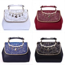 Moda Mujeres Bolso Constelación Bandolera Bolsos Bolso de Mano Lolita JK Niña Bolso con Cremallera