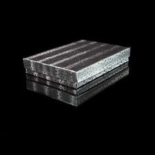 100 cajas de regalo de joyería rellenas de algodón plateado de 5 3/8" x 3 7/8" x 1"
