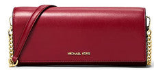 ❤️Bolso clutch mediano Michael Kors Jet Set - cuero rojo cerise cereza con cadena nuevo con etiquetas