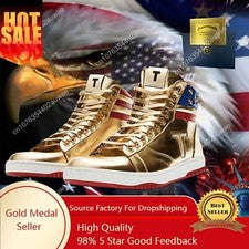 Donald T Zapatos Dorados Maga 2024 Never Surrender Zapatillas Altas Múltiples Tallas