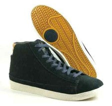 Próximo Para Hombres UK8 EU 42 Azul Marino Fieltro e Imitación Gamuza Zapatillas Altas Tenis Zapatos