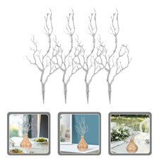 4 Piezas Ramas de Árboles para Decoración Artificial Falso Hogar Decorativo