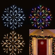 50 LED VENTANA COPO DE NIEVE Hada Iluminar Hogar Fiesta Navidad Decoración Estrella