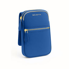 Bolsa de cadera con cremallera magnética Bolsetta - Bolso de mano sin cinturón + Protección RFID - AZUL