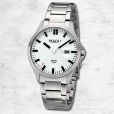 Regent Metal Reloj de los Hombres Pulsera Cuarzo Plata Pulsera de Metal URBA795