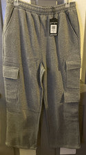 Pantalones deportivos cargo American Stitch para hombre gris XL polivinílico/algodón 6 bolsillos nuevos con etiquetas