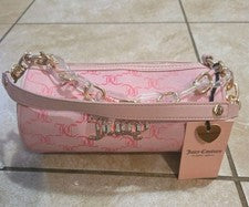 Bolso para mujer Juicy Couture Bling Bling Roll rosa multi exclusivo ¡Nuevo con etiquetas!