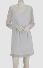 I.N.C. Vestido para mujer International Concepts blanco con lazo en la espalda punteado talla S