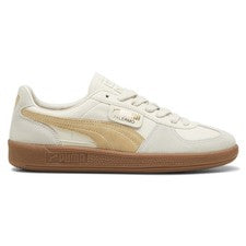 Zapatillas informales PUMA Palermo de cuero con cordones para hombre beige, blancas 39646413