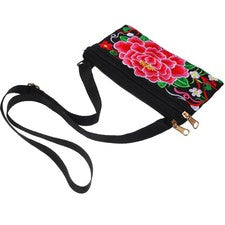 Bolsos bordados para mujer mensajero de lona vintage informales para mujer