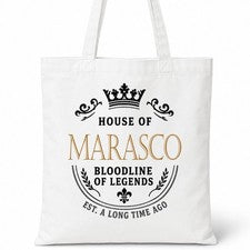 Bolso de Mano House Of MARASCO Nombre Familiar Blanco Regalo de Cumpleaños