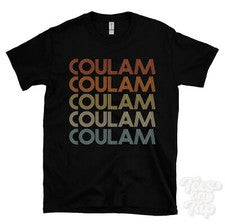 CAMISETA COULAM ESTILO RETRO REPETIDO Hombre y Mujer Novedad Genial Nombre Regalo