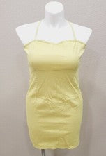 Vestido para mujer Wild Fable talla grande amarillo sin mangas ceñido al cuerpo tejido cremallera trasera
