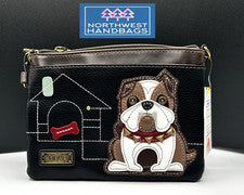 BULLDOG PERRO MINI BANDOLERA BOLSO CHALA NEGRO
