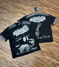 Camiseta Hellstar Hombre Algodón Negro NUEVA S-M-L-XL