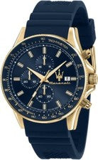 Maserati Sfida Men's Chronograph Quartz Watch R8871640004 Silicone Band 44mm