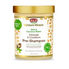 Pre-champú Moisture Miracle desenredante de cabello aloe coco cuidado natural del cabello 18 oz