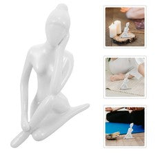Elegantes adornos de escultura de yoga para sala de estar modernos exquisitos
