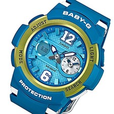 CASIO Baby-G BGA-210-2BJF Azul Analógico Digital Reloj Mujer Japón Nuevo