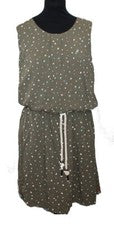 S4 SOMMERKLEID KLEID JERSEYKLEID KLEID HERZCHEN OLIVE KHAKI RAGWEAR Gr. 38 M NE