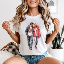 Camiseta para mujer Couple Walking Together Romance