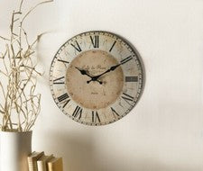 Reloj de Pared Vintage Retro Shabby Madera Diseño Reloj Café de Flore