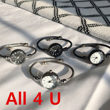 Mujer W-06 Brazalete Alambre Pulsera Único 4 Todos los Relojes de Pulsera