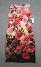Maxi Vestido SL Fashions Floral Sin Mangas Elastizado para Mujer Talla 10 NUEVO