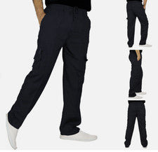 Pantalón Hombre Negro Estilo Carga