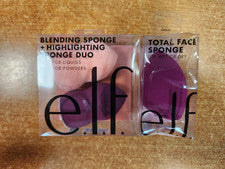 3 piezas: esponjas de maquillaje elfo - mezcla + dúo iluminador y rostro total E16E