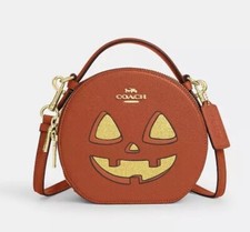Bolso Bandolera Coach Halloween 2024 Estampado Calabaza Cantimplora NUEVO CW468