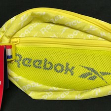Riñonera vintage Reebok Enlite amarilla resistente al agua retro años 90 cremallera 3 bolsillos