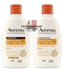 Champú y acondicionador Aveeno Haircare Clarify Shine+ vinagre de sidra de manzana 300 ml