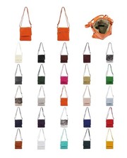 Bolso bandolera de cuero real italiano suave para mujer