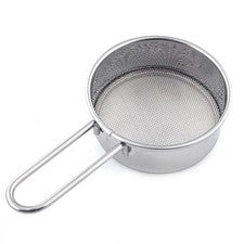 Handgehalten Edelstahl Flour Sieb Törtchen Sieb Backen Küche Gadg 11.5*6.5*2.3cm