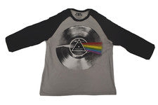 Camisa Pink Floyd Para Hombres Raglán Disco de Vinilo Gráfico Estilo Béisbol Nueva S-2XL
