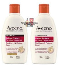 Champú y acondicionador Aveeno Haircare Colour Protect + mora y quinua 300 ml