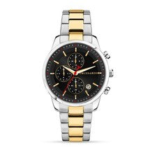 Reloj Trussardi T-Bridge Hombre Multi Función Negro Acero Oro 41 MM Quarzo