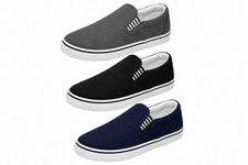 Zapatos de lona para hombre sin cordones para cubierta de barco yate plimsoll informales zapatos de salón entrenadores