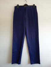 Pantalón PAUL SMITH Hombre Mezcla Algodón Azul 30" Elegante Estilo Chino