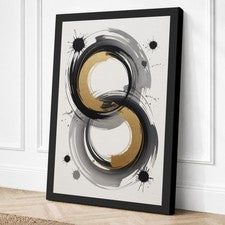 Impresión en lienzo abstracto formas circulares en movimiento arte de pared decoración del hogar listo para colgar