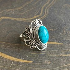 Hermosas joyas de plata esterlina 925 con piedras preciosas de turquesa natural hechas a mano para mujer