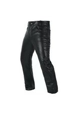 Pantalones de mezclilla de motociclista para hombre de cuero de vaca negros reales elegantes y sexy estilo 501 nuevos