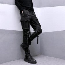 Venta caliente Pantalones de Trabajo Negros Hip-Hop Informales Moda Para Hombre Japoneses Nuevos